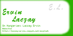 ervin laczay business card